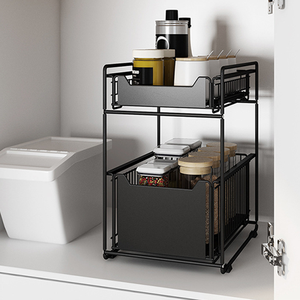 מדף אחסון בקומה השנייה, חוט נמשך מהכיור, סל אחסון למטבח, ארונות ואחסון - Product Image 6