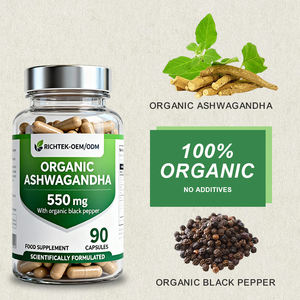Fabriek Verkopen Hoge Kwaliteit Biologische Ashwagandha Wortel En Biologische Zwarte Peper 90 Veganistische Capsules Ashwagandha <span class=keywords><strong>Capsule</strong></span> - Product Image 2