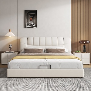 <span class=keywords><strong>Letto</strong></span> Contenitore Moderno Morbido in Legno di Pino con Rivestimento in Tessuto <span class=keywords><strong>180x200</strong></span> King Size Rinfrescante per Camere Piccole e Dormitori - Product Image 2