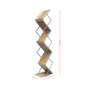 Espositore per Brochure in Legno, Porta Brochure in Alluminio e Acciaio A4 per Fiere e Hall - Product Image 3
