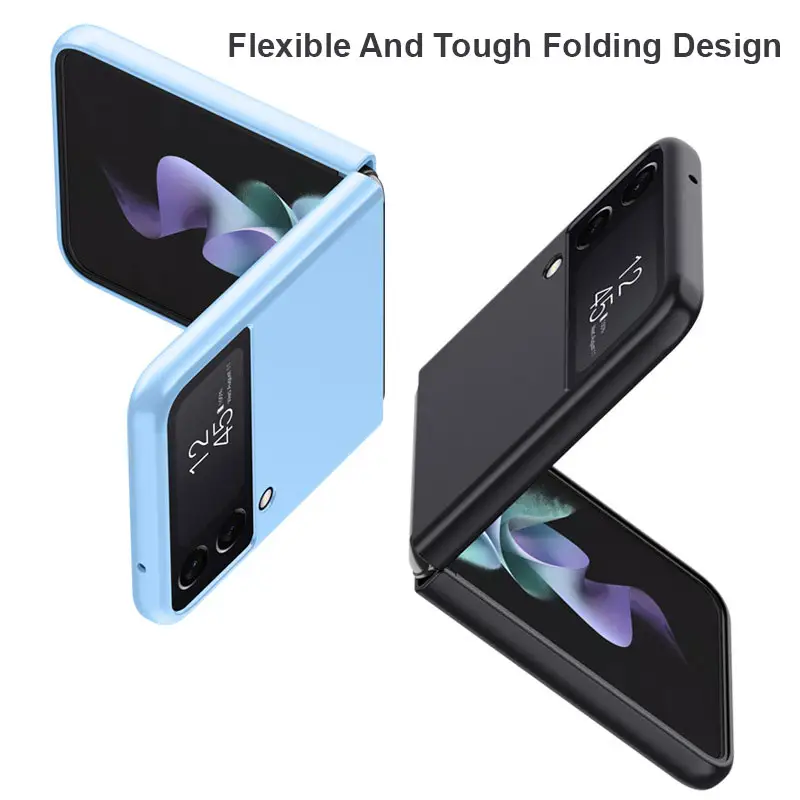 PC Luxury Foldable Z Flip 3 Case For Samsung Z Flip 4 PC Case Folding Cell Phone Cover For Galaxy Z Flip 4