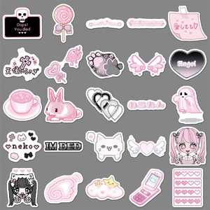 Lot de 50 autocollants pixel art roses, design créatif et mignon, pour valise, agenda et gourde - Product Image 4