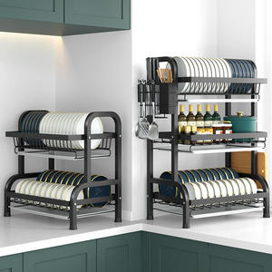 Escurridor de Platos Grande de Alta Eficiencia Sobre el Fregadero, Escurridor de Platos para Encimera de Cocina, Estante de Almacenamiento Multifuncional - Product Image 2
