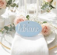 Panneau de nom en acrylique avec police cursive personnalisée, plaque monogramme initiale personnalisée pour la maison