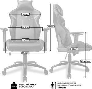 Cadeira Gamer Pichau Omega-Serie Rote Gaming-Stühle Höhen verstellbare Neigung verriegelung Bester Videospiel stuhl mit Metalls tahl basis - Product Image 5