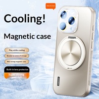 Coques de téléphone portable de luxe premium en acrylique anti-chute avec support magnétique de refroidissement intégral pour 16 Pro Max et protection d'appareil photo