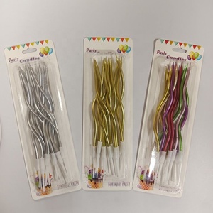 Vela <span class=keywords><strong>de</strong></span> cumpleaños creativa para hornear, vela curva colorida para pastel <span class=keywords><strong>de</strong></span> cumpleaños, venta al por mayor - Product Image 1