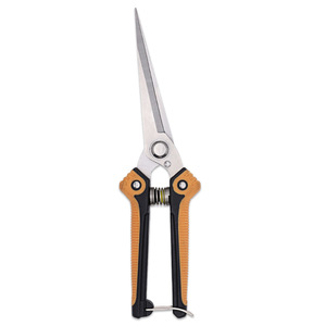 Lu Ban's Work Stainless Steel Garden Shears Bypass Pruner For Fruit Tree Pruning Orange Plastic Handle Manual Tool - Product Image 4