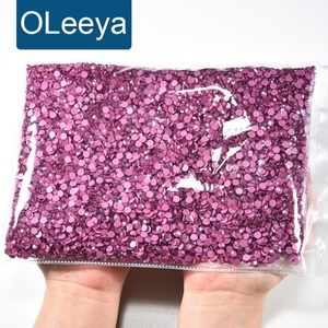 OLeeya Cristales de Estrás al por Mayor, Cristales Brillantes de Satén Mocha, Cristales de Gelatina de Fijación en Frío, Cristales de Vidrio Planos sin Fijación en Caliente para Decoración de Uñas - Product Image 1