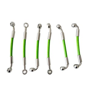 Tuyau de frein tressé en fil d'acier nylon M10 10-500 cm pour système de freinage de moto et de voiture - Product Image 1