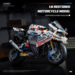 Set di Costruzioni Educativo Modello <span class=keywords><strong>Moto</strong></span> Super in Scala 1/8 in ABS, 685 Pezzi BNW - Product Image 6
