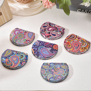 Bohemian D Shape Double Sided Magnifying Personalized Foldable Retro Half <strong>Circle</strong> Cosmetic <strong>Mirror</strong> - Product Image 1