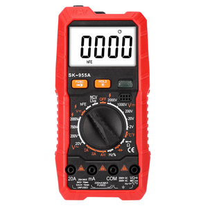 Multímetro Digital Sk-955a 1000V 20A con Rango Automático y Detección de Cable Bajo Tensión NCV - Product Image 1