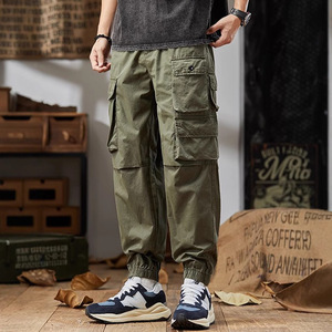 Pantaloni Jogger Stile Giapponese 100% Cotone per Uomo, Nuova Tendenza 2025, Multi-Tasca <span class=keywords><strong>Cargo</strong></span> Casual, Vestibilità Comoda, Sportivi, Leggeri, Taglia 6XL - Product Image 2
