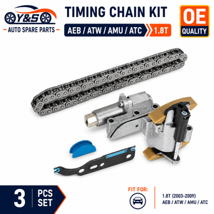 Nouvel ensemble <span class=keywords><strong>de</strong></span> chaîne <span class=keywords><strong>de</strong></span> <span class=keywords><strong>distribution</strong></span> premium avec tendeur et galet <span class=keywords><strong>de</strong></span> guidage Audi A4 B5 VW pour B5 1.8T 03-09 AEB/ATW/AMU/ATC <span class=keywords><strong>Kit</strong></span> <span class=keywords><strong>de</strong></span> révision - Product Image 1