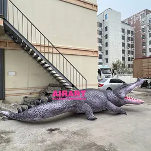 Crocodile gonflable géant, modèle d'alligator gonflable, pour la décoration d'événements en plein air