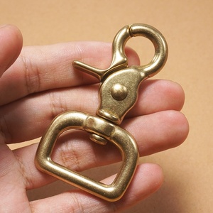 ทองเหลืองทริกเกอร์คลิปหมุน Eye Bolt Snap Hook กุ้งก้ามกราม Clasps สําหรับหนังหัตถกรรมกระเป๋าสายรัดสัตว์เลี้ยงสุนัขเชือกจูง - Product Image 6