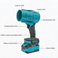 Souffleur industriel puissant 21V, moteur sans balais, ventilateur turbo sans fil, batterie lithium rechargeable, dépoussiéreur d'air pour la maison