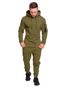 Conjunto Deportivo Oversize para <span class=keywords><strong>Hombre</strong></span> Tallas Grandes: Sudadera con Capucha y Pantalones Jogger de Pierna Ancha con Bolsillos Laterales con Cremallera, Estilo Casual Atlético - Product Image 3