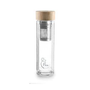 Bottiglia Termica Flora con Doppia Parete in Vetro e Filtro in Acciaio Inossidabile per Tè e Infusi di Erbe - Product Image 1