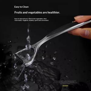 Accessoires <span class=keywords><strong>de</strong></span> <span class=keywords><strong>cuisine</strong></span> <span class=keywords><strong>de</strong></span> haute qualité, outils, manche en silicone, éplucheur <span class=keywords><strong>de</strong></span> fruits en acier inoxydable, éplucheur <span class=keywords><strong>de</strong></span> légumes - Product Image 3