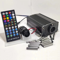 Kit d'éclairage LED à fibres optiques DIY 18W 36W avec application, effet étoile filante et météore pour toit et plafond de voiture