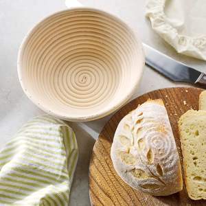 Hot Selling Wholesale Customized Handmade Eco-Friendly Rattan <b>Bread</b> Proofing <b>Basket</b> Round Fermentation Set with Opp Bag - Product Image 4