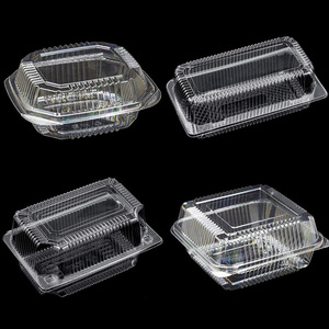 Tùy chỉnh rõ ràng Tiramisu Bánh hộp nhựa để đi hộp đựng thức ăn vuông vỏ sò hộp thực phẩm - Product Image 1