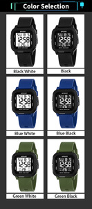 Người đàn ông thể thao kỹ thuật số Đồng hồ squire hình LED ánh sáng không thấm nước - Product Image 6