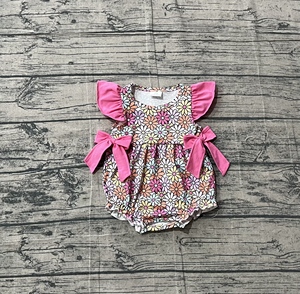 Combinaison sans manches pour bébé fille, motif animaux à carreaux rouges et bleus, vente en gros, ensemble barboteuse pour enfant SR3835 - Product Image 6