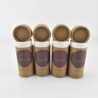 Nouveau design, tube en papier kraft biodégradable pour cosmétiques, déodorant, baume à lèvres, stick de soin de la peau, emballage de produit