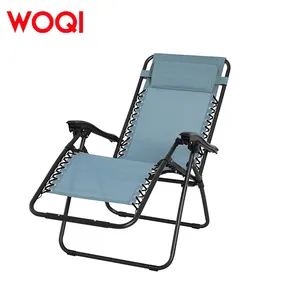 WOQI toptan ayarlanabilir sıfır yerçekimi katlanır ofis bahçe eğlence plaj şezlong dış mekan mobilyası