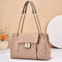 Tas Selempang Wanita PU Hobo Mewah Ringan Tren 2026, Warna Solid, Desainer, Rantai, Tas Selempang, Tali Tunggal yang Dapat Disesuaikan