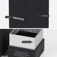 Offres Spéciales Design unique noir personnalisé 30ml 50ml coffret de parfum logo de boîte-cadeau d'emballage de parfum