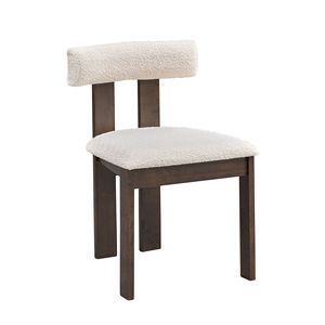 Ensemble de 2 chaises d'appoint de cuisine DB Modern Mid Century en bois avec dossier rembourré à boucle Design ouvert - Product Image 5