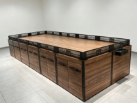 Étagère de présentation pour supermarché, design de gondole de supermarché personnalisé, étagères en bois et en métal pour la vente en gros