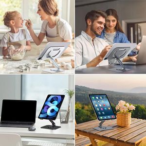 도매 인기 상품 휴대용 알루미늄 아이패드 홀더 접이식 긁힘 방지 태블릿 플로어 스탠드 - Product Image 6