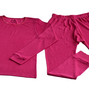 Donne girocollo 2 pezzi di blocco set di molle cozy set di biancheria intima termica delle donne taglio slim caldo degli indumenti da notte <span class=keywords><strong>pigiama</strong></span> set - Product Image 1