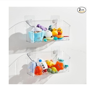 Bagno giocattolo supporto per vasca da bagno, chiaro vasca da bagno organizzatore giocattolo <span class=keywords><strong>grande</strong></span> capacità vasca giocattolo di stoccaggio doccia Caddy per il bagno - Product Image 2