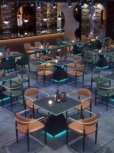 Conjunto de Muebles de Madera Sólida Personalizados para Restaurante con Silla de Bar y Comedor al Aire Libre para Restaurantes en Azoteas - Product Image 6