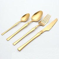 Prix Usine Service de Couverts de Luxe Durable en Acier Inoxydable 24 Pièces, Réutilisables Cuillères Fourchettes Couteaux pour Restaurants Hôtels Fêtes