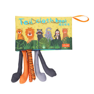 <span class=keywords><strong>Livre</strong></span> en tissu 3D en forme d'animal avec queue pour l'éducation de la petite enfance, jouet sensoriel tactile pour bébé, écologique, lavable, cadeau d'anniversaire - Product Image 1