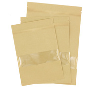 Fabricant de sacs en papier Kraft debout 8x12in 100pcs Emballage brun de qualité alimentaire étanche à l'humidité pour noix riz épices en gros
