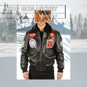 Chaqueta de invierno para motocicleta hecha a medida de cuero genuino pesado <span class=keywords><strong>Top</strong></span> <span class=keywords><strong>Gun</strong></span> <span class=keywords><strong>Maverick</strong></span> para hombre, cuello de piel de cordero desmontable Front High Street - Product Image 2