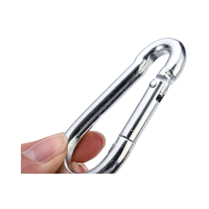 Abd Din 5299 formu d vida tırmanma 8cm galvanizli vidalı kanca kilit çelik karabina - Product Image 2