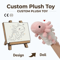 Peluches personnalisées OEM en gros, marionnettes à main en peluche agneau blanc, animaux en peluche, jouets pour enfants, poupées en peluche personnalisées, faible MOQ, CE