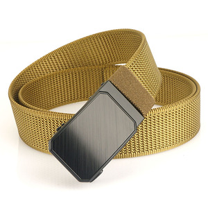 Automatic Buckle <strong>Belt</strong> Elastic Stretch 1.5" Web <strong>Work</strong> <strong>Belts</strong> With Alloy Buckle for Waist Size Below 48" - Product Image 5