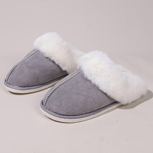 Pantuflas de algodón gruesas antideslizantes para toda la familia, para otoño e invierno, para hombres y mujeres, aptas para interiores y exteriores. - Product Image 5