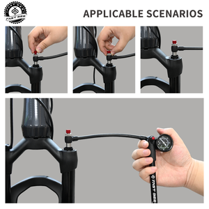 <span class=keywords><strong>Pompe</strong></span> à main pour pneus de vélo FAST BEE 300psi haute pression, pour fourche avant et <span class=keywords><strong>suspension</strong></span> arrière de <span class=keywords><strong>VTT</strong></span>, gonfleur de pneus de vélo, <span class=keywords><strong>pompe</strong></span> à <span class=keywords><strong>air</strong></span> pour amortisseurs avec manomètre - Product Image 4