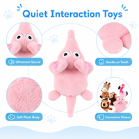 Jouet pour animaux de compagnie en peluche silencieux avec logo personnalisé, jouet pour chien à ultrasons doux pour les promotions en supermarché et les packs de vente au détail multi-styles